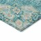 Homeroots 8' Teal Blue Round Floral Medallion Washable Indoor Outdoor Area Rug 607856 - alternate 4