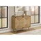 Monarch Specialties Accent Chest, 36-in. Wide, 2 Door Cabinet, Storage, Decorative, Lght Walnut Laminate, Seagrass-look I 2729 - alternate 2