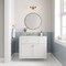 James Martin Vanities Chicago 36 in. Single Vanity, Glossy White, w/ 3 CM Ethereal Noctis Silestone Top 503-V36-GW-3ENC - alternate 3