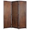 Homeroots 72" Brown Wood Folding Three Panel Screen Room Divider 274904 - alternate 1