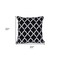 Homeroots 20" Black and White Geometric Cotton Throw Pillow 529276 - alternate 2