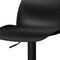 Homeroots Set of Four Black Heavy Duty Plastic and Metal Mid Back Adjustable Height Swivel Bar Chairs 565373 - alternate 2