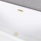 Kingston Brass 51" Acrylic Oval Double Ended Freestanding Tub with Drain, Glossy White/Polished Brass VTDE512823C422 - alternate 4