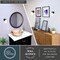 Vaxcel Vermont 1 Light Matte Black and Nickel Bathroom Vanity Wall Sconce Fixture White Glass W0404 - alternate 3