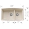 Blanco Performa Medium 1-3/4 Low Divide, Soft White 443088 - alternate 3