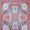 Homeroots 88" X 84" Red Blue And White Floral Cotton Hanging Tapestry 397430 - alternate 2