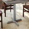 Flash Furniture Beverly 22in. x 22in. Restaurant Indoor/Outdoor Table X-Base w/3in. Dia. Table Height Column, Slvr XU-T2222-SLV-GG - alternate 3