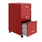 Space Solutions 14.25 in W 3 Drawer Mobile Vertical File Cabinet, Lava Red 24423 - alternate 2