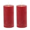 Homeroots Set of Two Red Flameless Pillar Candles, 2PK 633835 - alternate 3