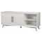 Homeroots 64in White Pine Solid Wood Open Shelving TV Stand 404257 - alternate 2