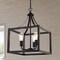 Vaxcel Pratt 3-Light Open Frame Cage Pendant Light, Matte Black , Farmhouse, 15-In. Wide P0469 - alternate 4