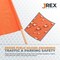 Jrex Safety 18 in x 18 in Orange Warning/Safety Flag with 24 in Wood Staff, 4PK WF24-JR-4PK - alternate 2