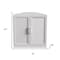 Homeroots Set Of Two White Wood Corner Accent Cabinet With Two Doors 712116 - alternate 3