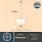 Vaxcel Eastgate 1-Light Satin Nickel Schoolhouse Globe Pendant Light with Opal Glass Shade P0459 - alternate 4