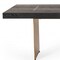 Homeroots 95" Dark Brown And Brass Metal Sled Base Dining Table 487883 - alternate 2