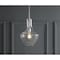 Jonathan Y Watts 10.5" 1-Light Mid-Century Modern Iron/Glass LED Pendant, Chrome/Clear JYL6400A - alternate 4