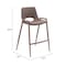 Homeroots Set of Two 26" Brown Faux Leather And Steel Low Back Counter Height Bar Chairs 555661 - alternate 3