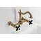 Kingston Brass Two-Handle Wall Mount Bridge Kitchen Faucet, Antique Brass KS1263PKX - alternate 2