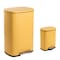 Happimess Connor Rectangular 13.2-Gallon Trash Can w/ Soft-Close Lid and FREE Mini Trash Can, Daffodil Yellow HPM1006L - alternate 1