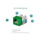 Monoprice Datacom Jack, Cat6, Punch Down, Green 5380 - alternate 4