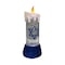 Homeroots 10" Blue And White Flameless Hanukkah Pillar Candle With Snow Globe 633981 - alternate 1