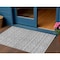 Homeroots 3' X 5' Gray And Ivory Geometric Washable Indoor Outdoor Area Rug 613771 - alternate 1