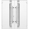 Vdomdoors Steel Double Doors Deux 1713 White Enamel Stainless Inserts Single Modern Painted DEUX1713DEXD-BEM-RH-W72 x H80 - alternate 2