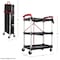 Stalwart Collapsible Cart Portable and Lightweight Folding Service Cart with 50lb Capacity Per Shelf 75-PT2014 - alternate 4