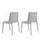 Homeroots Set of Two Taupe Heavy Duty Plastic Outdoor Stacking Accent Chairs, 2PK 565228 - alternate 1