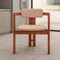 Leisuremod Velo Series Modern Dining Chair in Dark Natural Wood with Taupe Seat, 2PK VCA-51DTP-2 - alternate 6