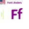Aacc Self-Adhesive Vinyl Letter: F, Scale: 5 in. Color: Purple Font: Anders by, 24PK AACC-Anders-UF-Purple-I5x24 - alternate 1