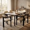 Leisuremod Velo Series Modern Dining Chair in Black Wood with Off White Seat VCBL-51OW - alternate 5