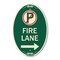 Signmission Fire Lane No Parking Symbol and Right Arrow, 12 In X 18 In Architectural, Heavy Gauge Aluminum A-OV-G-1218-24019 - alternate 1