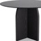 Homeroots 45" Black Solid Wood Pedestal Base Round Top Dining Table 712167 - alternate 2