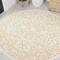 Jonathan Y Charleston Vintage Filigree Textured Weave Cream/Yellow 5 ft Round Indoor/Outdoor Area Rug SMB106M-5R - alternate 1