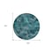 Homeroots 8' Teal Blue Aqua And Gray Round Abstract Washable Indoor Outdoor Area Rug 587154 - alternate 2