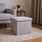 Homeroots 12" Gray Boucle Cube Storage Ottoman 590485 - alternate 2