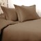 Homeroots Taupe Queen Cotton Blend 1500 Thread Count Washable Duvet Cover Set 528217 - alternate 3