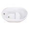 Kingston Brass 52-Inch Acrylic Oval Single Slipper Freestanding Tub with Overflow/Drain Assembly and Integral Seat VTRS523030M3 - alternate 1