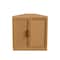 Homeroots Set Of Two Brown Wood Corner Accent Cabinet With Two Doors 712113 - alternate 1