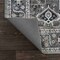Jonathan Y Alacati Ogee Medallion Non-Slip Machine-Washable Dark Gray/Light Gray 4 ft. x 6 ft. Area Rug WSH103E-4 - alternate 2