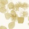 A-Street Prints Aida Gold Potted Plant Wallpaper 4014-87557 - alternate 1