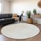 Homeroots 8' Silver And Gray Round Geometric Washable Indoor Outdoor Area Rug 594505 - alternate 5