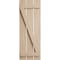 Ekena Millwork Rustic Three Board Spaced Board-n-Batten Pecky Cypress Faux Wood Shutters w/Z-Board, 17 1/2"W x 48"H SHUBSZ17X48PCPR - alternate 4