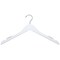Nahanco 17in High Gloss White Wooden Shirt Hanger, 100PK 20517 - alternate 1
