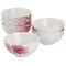 Martha Stewart 6 Inch Fine Ceramic 6 Piece Floral Decorated Cereal Bowl Set in White and Pink 129540.01 - alternate 4