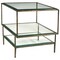 Homeroots 20" Bronze And Clear Glass And Iron Square End Table With Two Shelves 488530 - alternate 2