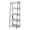 Homeroots 67" Natural and Black Metal Five Tier Ladder Bookcase 486299 - alternate 1