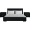 Homeroots Three Piece Black Upholstered King Bedroom Set 569367 - alternate 4