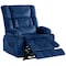Homeroots 38" Blue Tufted Velvet Heated Massage Lift Assist Recliner With USB 718903 - alternate 4